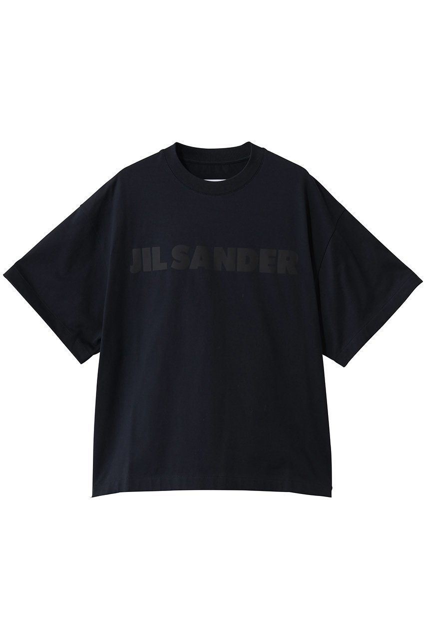 【ジル サンダー/JIL SANDER】のLOGO ショートスリーブ Tシャツ インテリア・キッズ・メンズ・レディースファッション・服の通販 founy(ファニー) 　ファッション　Fashion　レディースファッション　Fashion for Women　トップス・カットソー　Cut & Sew Tops　シャツ・ブラウス・オフィスカジュアル　Elegant Blouses & Button-Ups　ロングTシャツ・Tシャツ　Longline T-Shirts & Tees　カットソー・ベーシックTシャツ　Cut-and-Sewn Tops / Stretch Tees & Basics　2026年　2026　おすすめ　Recommended / Our Picks　ショート　Short, Short Length　シンプル　Simple, Minimal　スリーブ　Sleeve, Long Sleeve / Short Sleeve　トレンド　Trend, Trending Now　プリント　Print, Printed Pattern　ワイド　Wide, Wide Fit　夏　Summer　春　Spring　S/S・春夏　SS, Spring/Summer, Warm Season　ミッドナイト|ID: prp329100004813690 ipo3291000000034951776