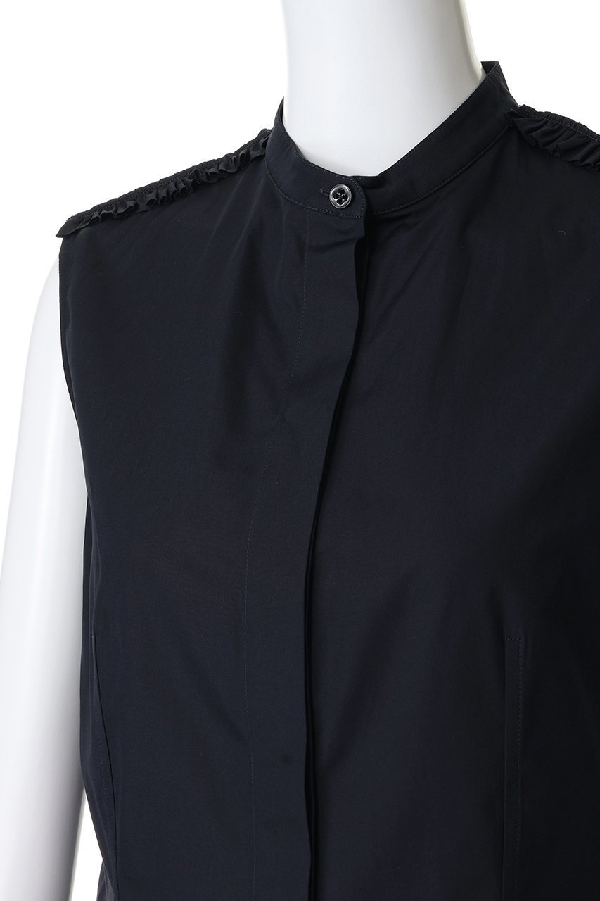 【ジル サンダー/JIL SANDER】のノースリーブ カラーシャツ 人気、トレンドファッション・服の通販 founy(ファニー) 　ファッション　Fashion　レディースファッション　Fashion for Women　トップス・カットソー　Cut & Sew Tops　キャミソール&ノースリーブ　Camisoles & Sleeveless Tops　シャツ・ブラウス・オフィスカジュアル　Elegant Blouses & Button-Ups　2026年　2026　ショルダー　Shoulder, Shoulder Strap　ノースリーブ　Sleeveless, No-Sleeve　フリル　Frill, Ruffle　夏　Summer　春　Spring　S/S・春夏　SS, Spring/Summer, Warm Season　other-5|ID: prp329100004813692 ipo3291000000034951792