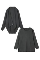 【レリル/lelill】の【limited set item】ハイテクワイドリブ ニット+ボレロ チャコールグレー|ID: prp329100004813696 ipo3291000000034951826