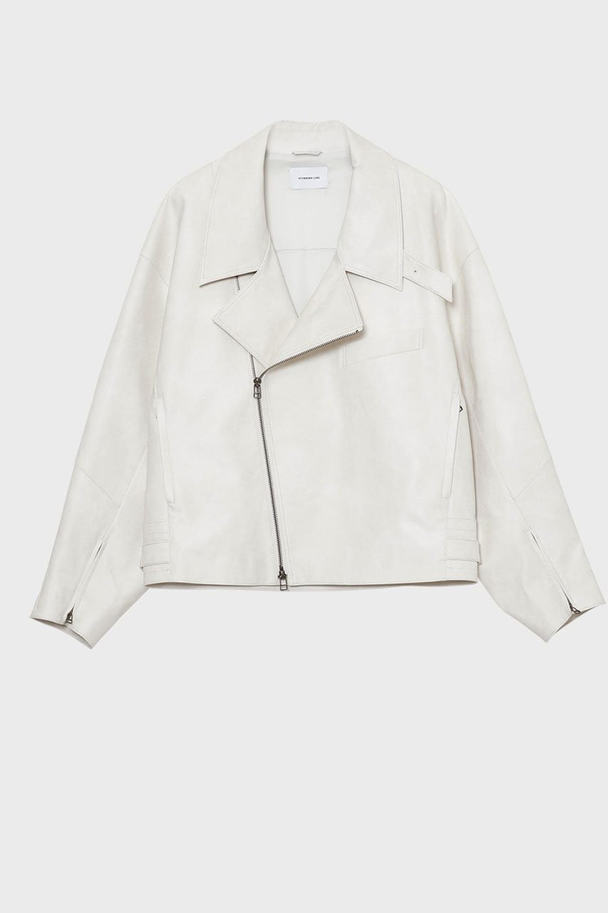 【スタニングルアー/STUNNING LURE】のrフェイクレザーライダースブルゾン インテリア・キッズ・メンズ・レディースファッション・服の通販 founy(ファニー) 　ファッション　Fashion　レディースファッション　Fashion for Women　アウター　Coat / Outerwear Collection　レディースジャケット・軽アウター　Jackets　ブルゾンジャケット・スポーティアウター　Blouson Jackets　ライダースジャケット / レザースタイル　Riders Jackets & Biker Style　2026年　2026　ジャケット　Jacket, Outerwear　パターン　Pattern, Design Print　フォルム　Silhouette, Form　ブルゾン　Blouson, Bomber Jacket　ライダース　Riders　ヴィンテージ　Vintage Style　再入荷　Restock / Back in Stock　切替　Switching, Contrast Panel　夏　Summer　春　Spring　S/S・春夏　SS, Spring/Summer, Warm Season　ホワイト|ID: prp329100004813702 ipo3291000000035116044