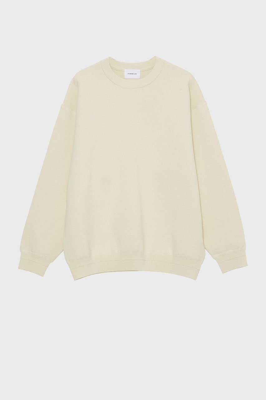 【スタニングルアー/STUNNING LURE】の【12/24 11:00販売開始】コットンニットスウェットプルオーバー インテリア・キッズ・メンズ・レディースファッション・服の通販 founy(ファニー) 　ファッション　Fashion　レディースファッション　Fashion for Women　トップス・カットソー　Cut & Sew Tops　ニット　Knit Tops & Sweaters　シャツ・ブラウス・オフィスカジュアル　Elegant Blouses & Button-Ups　レディースパーカー・カジュアルフーディー　Casual Hoodies & Sweatshirts　ロングTシャツ・Tシャツ　Longline T-Shirts & Tees　カジュアルプルオーバー・ニットトップス　Pullovers & Knit Tops / Casual Pullovers　スウェット・クルーネックトップス　Sweatshirts & Crewnecks / Relaxed Fit Sweat Tops　カットソー・ベーシックTシャツ　Cut-and-Sewn Tops / Stretch Tees & Basics　2026年　2026　スウェット / スエット　Sweatshirt, Sweatwear　タートル　Turtleneck, Turtle Collar　ダブル　Double, Double-Breasted　フェイス　Face, Facial Design　ボトム　Bottoms, Lower Wear　ミドル　Middle Length, Mid Height　エレガント 上品　Elegant　夏　Summer　春　Spring　S/S・春夏　SS, Spring/Summer, Warm Season　アイボリー|ID: prp329100004813703 ipo3291000000034951917
