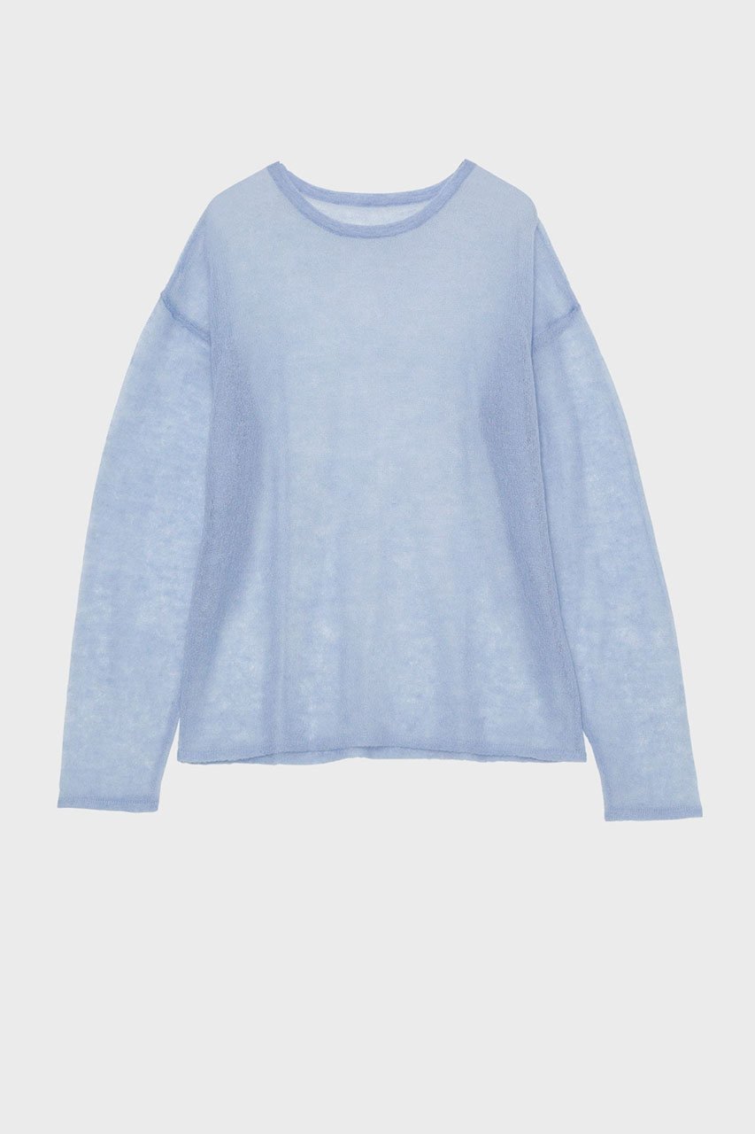 【スタニングルアー/STUNNING LURE】の【12/24 11:00販売開始】モヘアルーズプルオーバー インテリア・キッズ・メンズ・レディースファッション・服の通販 founy(ファニー) 　ファッション　Fashion　レディースファッション　Fashion for Women　トップス・カットソー　Cut & Sew Tops　ニット　Knit Tops & Sweaters　カジュアルプルオーバー・ニットトップス　Pullovers & Knit Tops / Casual Pullovers　2026年　2026　インナー　Innerwear　シアー　Sheer, See-Through　ジャケット　Jacket, Outerwear　リラックス　Relax, Relaxed Fit　エレガント 上品　Elegant　夏　Summer　春　Spring　S/S・春夏　SS, Spring/Summer, Warm Season　ライトブルー|ID: prp329100004813704 ipo3291000000034951928