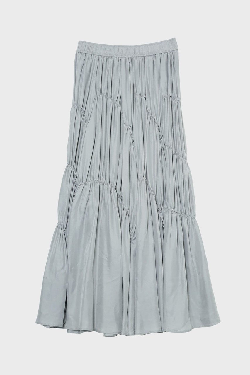 【スタニングルアー/STUNNING LURE】の【12/24 11:00販売開始】パラシュートスカート インテリア・キッズ・メンズ・レディースファッション・服の通販 founy(ファニー) 　ファッション　Fashion　レディースファッション　Fashion for Women　スカート　Skirts　ロングスカート　Long Skirts / Maxi & Midi Skirts　2026年　2026　おすすめ　Recommended / Our Picks　ギャザー　Gathered, Ruffled　ランダム　Random, Irregular　ロング　Long, Long-Length　夏　Summer　春　Spring　S/S・春夏　SS, Spring/Summer, Warm Season　ライトグレー|ID: prp329100004813707 ipo3291000000034951964