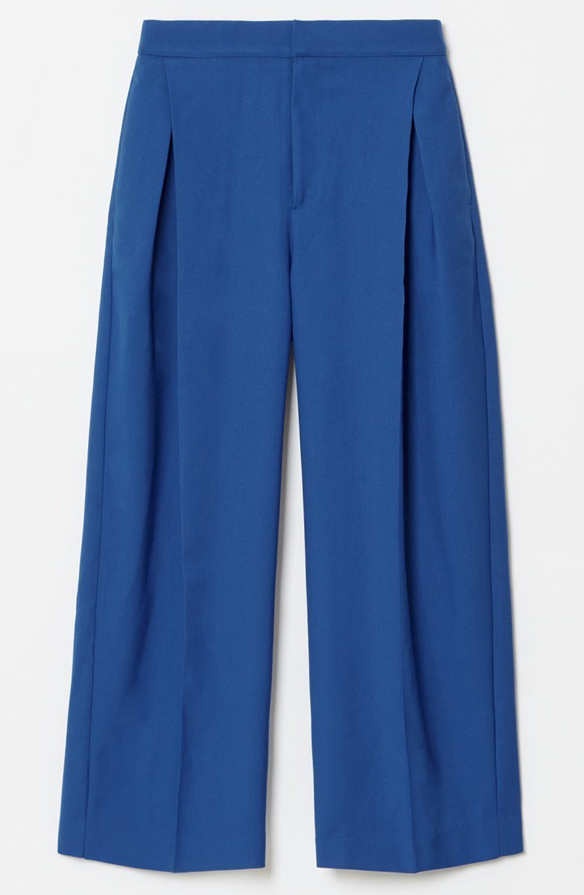 【ハウス オブ ロータス/HOUSE OF LOTUS】のWOOLY TWILLボックスタックパンツ インテリア・キッズ・メンズ・レディースファッション・服の通販 founy(ファニー) 　ファッション　Fashion　レディースファッション　Fashion for Women　パンツ　Pants & Trousers　ストレッチ　Stretch, Stretchy Fabric　フロント　Front, Front Design　ブルー|ID: prp329100004813714 ipo3291000000034952028