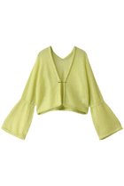 【ハウス オブ ロータス/HOUSE OF LOTUS】のフレアスリーブモヘヤボレロ 人気、トレンドファッション・服の通販 founy(ファニー) ファッション Fashion レディースファッション Fashion for Women トップス・カットソー Cut & Sew Tops ニット Knit Tops & Sweaters カーディガン・羽織り Layered Style Cardigans なめらか Smooth, Silky Texture カーディガン Cardigan, Knitwear フェミニン Feminine, Girly フレア Flare, Flared ボレロ Bolero, Short Cardigan ラグジュアリー Luxury, Elegant 日本製 Made In Japan 羽織 Haori, Light Jacket thumbnail グリーン系|ID: prp329100004813717 ipo3291000000034952093