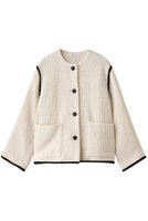 【ハウス オブ ロータス/HOUSE OF LOTUS】のロービングヤーンスラブツィードノーカラージャケット 人気、トレンドファッション・服の通販 founy(ファニー) ファッション Fashion レディースファッション Fashion for Women アウター Coat / Outerwear Collection レディースジャケット・軽アウター Jackets ノーカラージャケット / シンプル上品コーデ Collarless Jackets シンプル Simple, Minimal ジャケット Jacket, Outerwear ツイード Twill, Twill Weave エレガント 上品 Elegant |ID:prp329100004813719