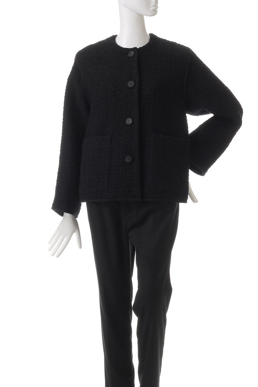 【ハウス オブ ロータス/HOUSE OF LOTUS】のロービングヤーンスラブツィードノーカラージャケット 人気、トレンドファッション・服の通販 founy(ファニー) ファッション Fashion レディースファッション Fashion for Women アウター Coat / Outerwear Collection レディースジャケット・軽アウター Jackets ノーカラージャケット / シンプル上品コーデ Collarless Jackets シンプル Simple, Minimal ジャケット Jacket, Outerwear ツイード Twill, Twill Weave エレガント 上品 Elegant other-2|ID: prp329100004813719 ipo3291000000034952117