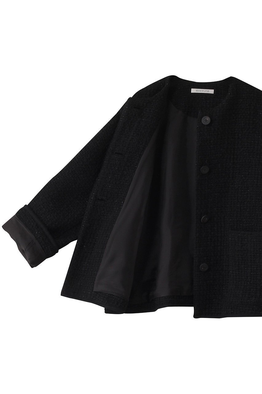 【ハウス オブ ロータス/HOUSE OF LOTUS】のロービングヤーンスラブツィードノーカラージャケット 人気、トレンドファッション・服の通販 founy(ファニー) ファッション Fashion レディースファッション Fashion for Women アウター Coat / Outerwear Collection レディースジャケット・軽アウター Jackets ノーカラージャケット / シンプル上品コーデ Collarless Jackets シンプル Simple, Minimal ジャケット Jacket, Outerwear ツイード Twill, Twill Weave エレガント 上品 Elegant other-6|ID: prp329100004813719 ipo3291000000034952125