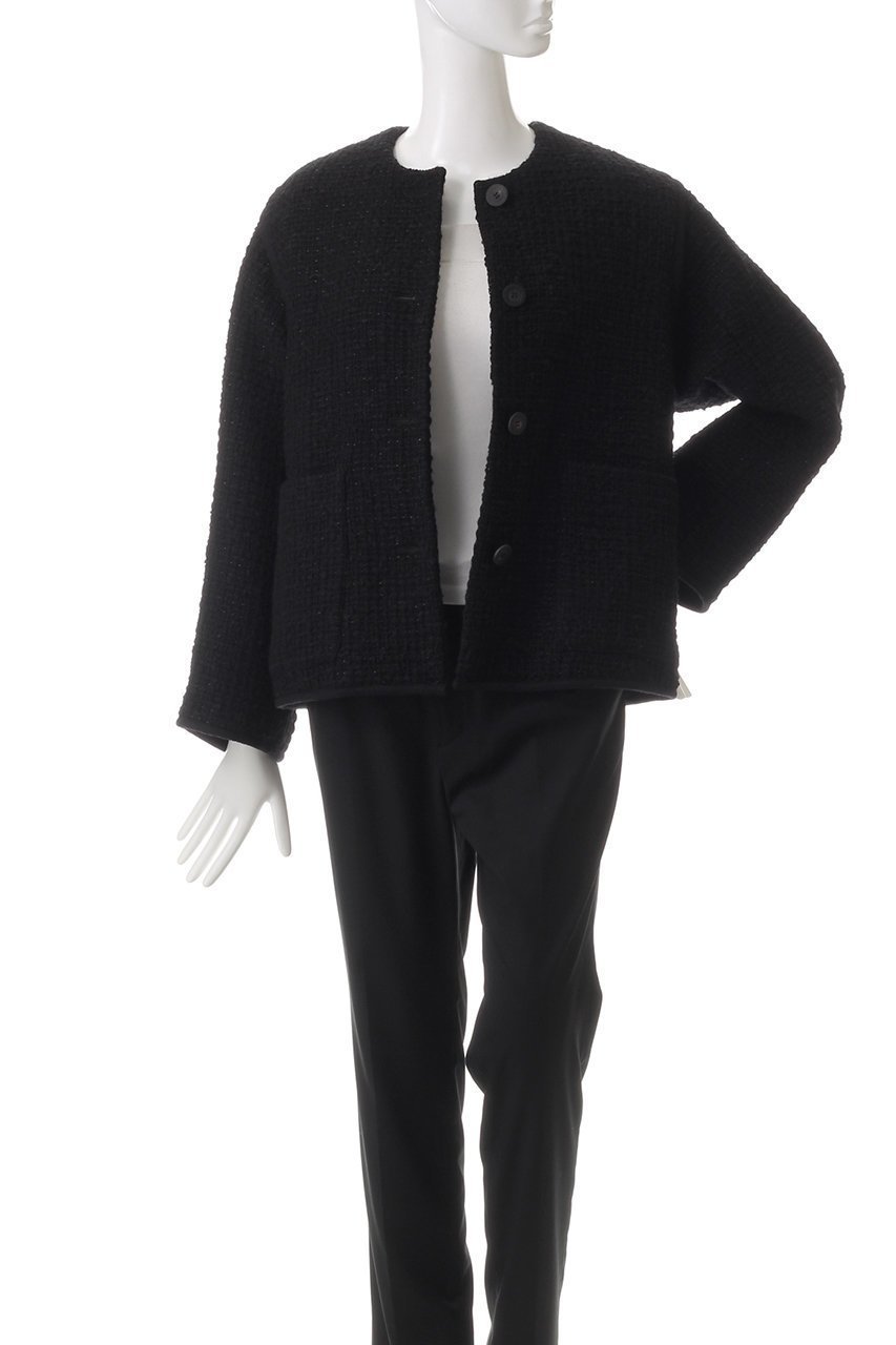 【ハウス オブ ロータス/HOUSE OF LOTUS】のロービングヤーンスラブツィードノーカラージャケット 人気、トレンドファッション・服の通販 founy(ファニー) ファッション Fashion レディースファッション Fashion for Women アウター Coat / Outerwear Collection レディースジャケット・軽アウター Jackets ノーカラージャケット / シンプル上品コーデ Collarless Jackets シンプル Simple, Minimal ジャケット Jacket, Outerwear ツイード Twill, Twill Weave エレガント 上品 Elegant other-7|ID: prp329100004813719 ipo3291000000034952126