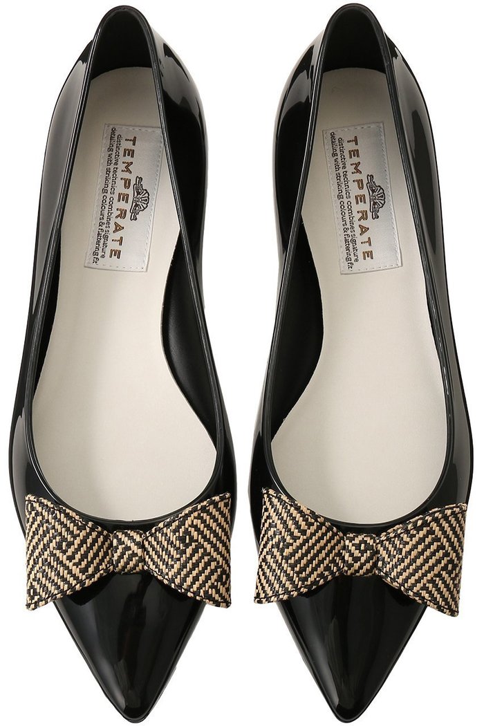 【テンパレイト/TEMPERATE】のMILLA リボン ポインテッドパンプス(レイン対応) インテリア・キッズ・メンズ・レディースファッション・服の通販 founy(ファニー) https://founy.com/ ファッション Fashion レディースファッション Fashion for Women インソール Shoe Insole シューズ Shoes, Footwear パーティ Party, Party Style モチーフ Motif, Design Theme ラバー Rubber, Rubber Sole ラフィア Raffia, Natural Straw リボン Ribbon, Bow レイン Rain, Rainproof エレガント 上品 Elegant |ID: prp329100004813723 ipo3291000000034952196