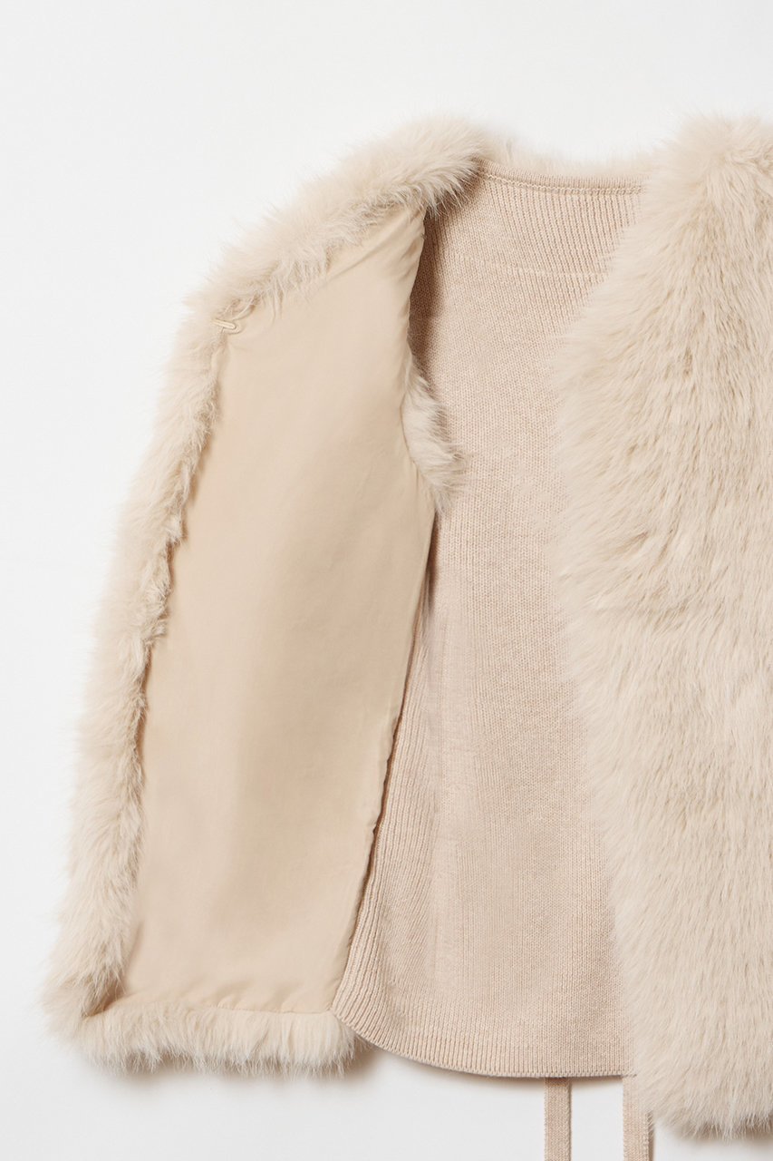 【ハウス オブ ロータス/HOUSE OF LOTUS】のフェイクファードッキングジレ 人気、トレンドファッション・服の通販 founy(ファニー) 　ファッション　Fashion　レディースファッション　Fashion for Women　アウター　Coat / Outerwear Collection　レディースジャケット・軽アウター　Jackets　おすすめ　Recommended / Our Picks　ジャケット　Jacket, Outerwear　フェイクファー　Faux Fur, Imitation Fur　プリント　Print, Printed Pattern　ベスト　Vest, Waistcoat　other-2|ID: prp329100004813740 ipo3291000000034956539