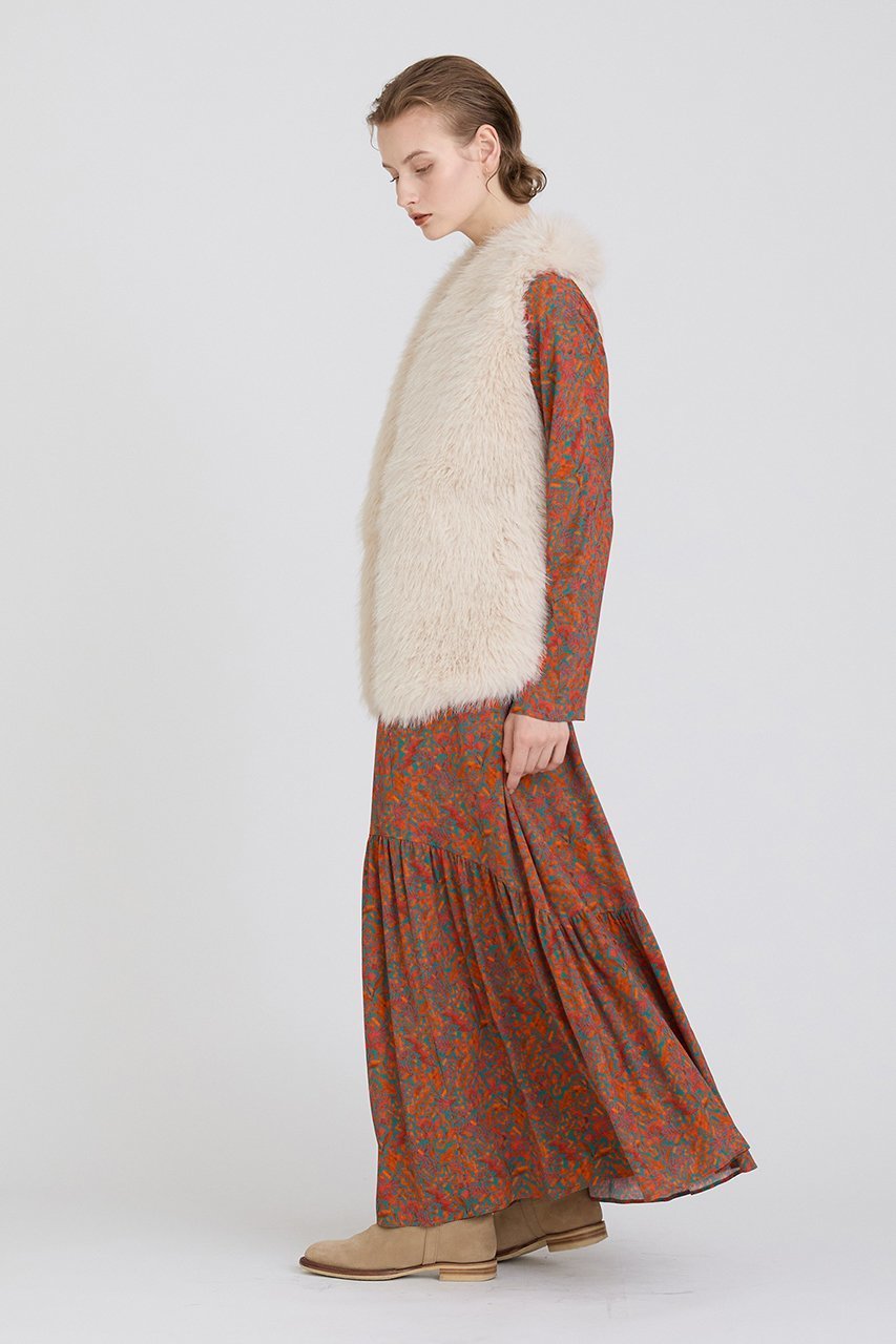 【ハウス オブ ロータス/HOUSE OF LOTUS】のフェイクファードッキングジレ 人気、トレンドファッション・服の通販 founy(ファニー) 　ファッション　Fashion　レディースファッション　Fashion for Women　アウター　Coat / Outerwear Collection　レディースジャケット・軽アウター　Jackets　おすすめ　Recommended / Our Picks　ジャケット　Jacket, Outerwear　フェイクファー　Faux Fur, Imitation Fur　プリント　Print, Printed Pattern　ベスト　Vest, Waistcoat　other-5|ID: prp329100004813740 ipo3291000000034956544