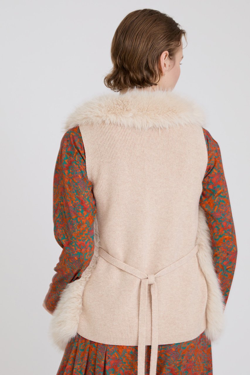 【ハウス オブ ロータス/HOUSE OF LOTUS】のフェイクファードッキングジレ 人気、トレンドファッション・服の通販 founy(ファニー) 　ファッション　Fashion　レディースファッション　Fashion for Women　アウター　Coat / Outerwear Collection　レディースジャケット・軽アウター　Jackets　おすすめ　Recommended / Our Picks　ジャケット　Jacket, Outerwear　フェイクファー　Faux Fur, Imitation Fur　プリント　Print, Printed Pattern　ベスト　Vest, Waistcoat　other-6|ID: prp329100004813740 ipo3291000000034956546