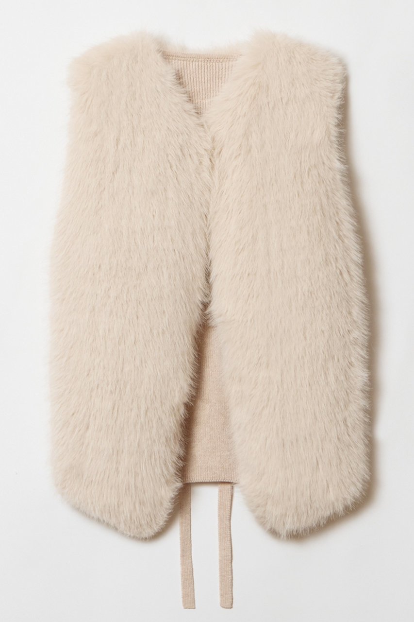 【ハウス オブ ロータス/HOUSE OF LOTUS】のフェイクファードッキングジレ インテリア・キッズ・メンズ・レディースファッション・服の通販 founy(ファニー) 　ファッション　Fashion　レディースファッション　Fashion for Women　アウター　Coat / Outerwear Collection　レディースジャケット・軽アウター　Jackets　おすすめ　Recommended / Our Picks　ジャケット　Jacket, Outerwear　フェイクファー　Faux Fur, Imitation Fur　プリント　Print, Printed Pattern　ベスト　Vest, Waistcoat　ベージュ|ID: prp329100004813740 ipo3291000000035690659