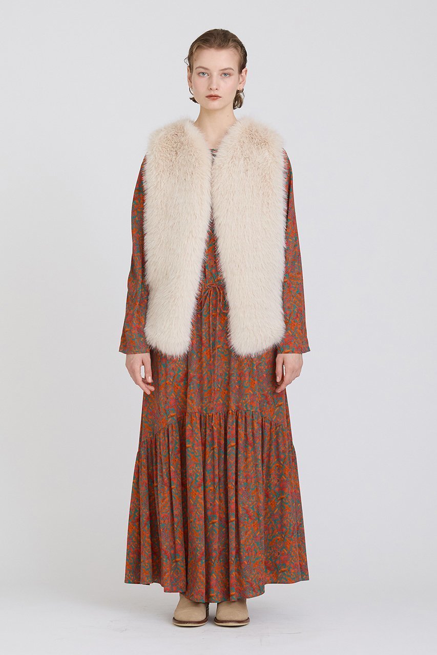 【ハウス オブ ロータス/HOUSE OF LOTUS】のフェイクファードッキングジレ 人気、トレンドファッション・服の通販 founy(ファニー) 　ファッション　Fashion　レディースファッション　Fashion for Women　アウター　Coat / Outerwear Collection　レディースジャケット・軽アウター　Jackets　おすすめ　Recommended / Our Picks　ジャケット　Jacket, Outerwear　フェイクファー　Faux Fur, Imitation Fur　プリント　Print, Printed Pattern　ベスト　Vest, Waistcoat　other-3|ID: prp329100004813740 ipo3291000000035690661