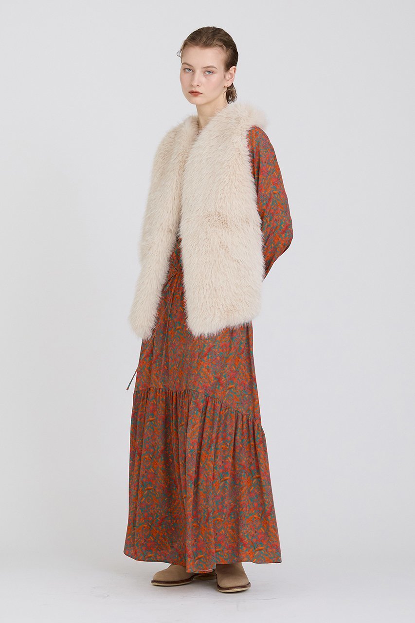 【ハウス オブ ロータス/HOUSE OF LOTUS】のフェイクファードッキングジレ 人気、トレンドファッション・服の通販 founy(ファニー) 　ファッション　Fashion　レディースファッション　Fashion for Women　アウター　Coat / Outerwear Collection　レディースジャケット・軽アウター　Jackets　おすすめ　Recommended / Our Picks　ジャケット　Jacket, Outerwear　フェイクファー　Faux Fur, Imitation Fur　プリント　Print, Printed Pattern　ベスト　Vest, Waistcoat　other-4|ID: prp329100004813740 ipo3291000000035690662