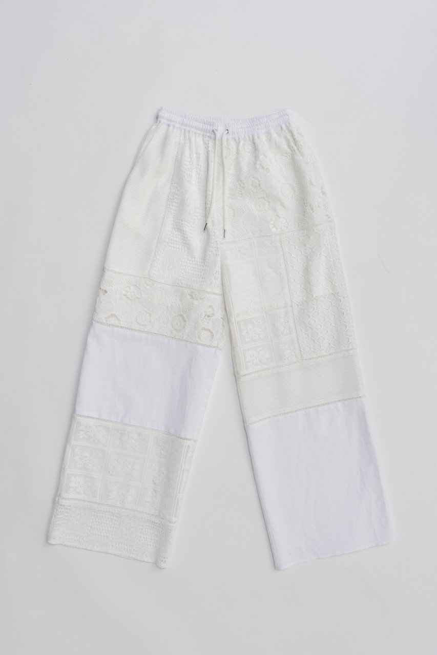 【プランク プロジェクト/PRANK PROJECT】のパネルレースパンツ インテリア・キッズ・メンズ・レディースファッション・服の通販 founy(ファニー) 　ファッション　Fashion　レディースファッション　Fashion for Women　パンツ　Pants & Trousers　2026年　2026　シンプル　Simple, Minimal　ドッキング　Docking, Mixed Material　ボトム　Bottoms, Lower Wear　リラックス　Relax, Relaxed Fit　レース　Lace, Lace Fabric　切替　Switching, Contrast Panel　夏　Summer　春　Spring　S/S・春夏　SS, Spring/Summer, Warm Season　WHT(ホワイト)|ID: prp329100004813745 ipo3291000000035514110