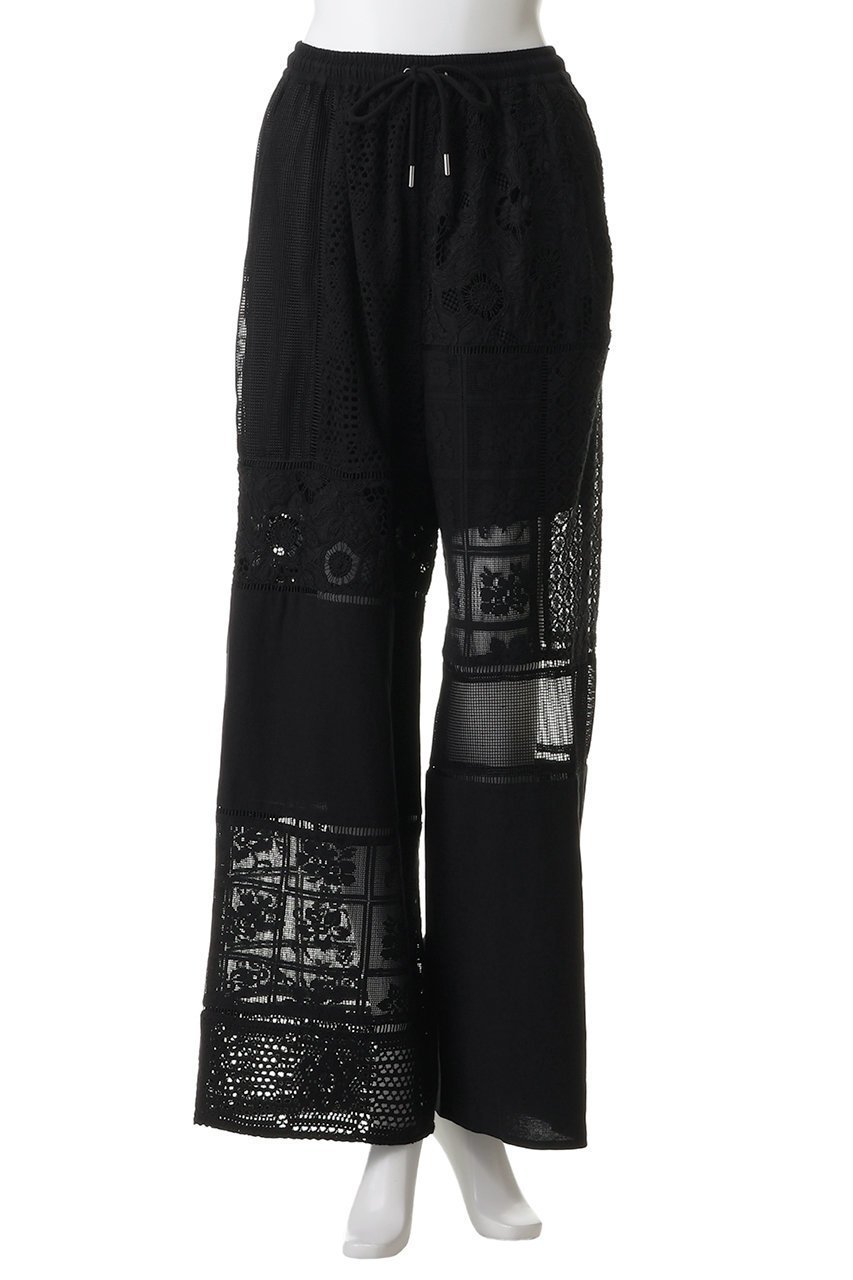 【プランク プロジェクト/PRANK PROJECT】のパネルレースパンツ 人気、トレンドファッション・服の通販 founy(ファニー) 　ファッション　Fashion　レディースファッション　Fashion for Women　パンツ　Pants & Trousers　シンプル　Simple, Minimal　ドッキング　Docking, Mixed Material　ボトム　Bottoms, Lower Wear　リラックス　Relax, Relaxed Fit　レース　Lace, Lace Fabric　再入荷　Restock / Back in Stock　切替　Switching, Contrast Panel　other-2|ID: prp329100004813745 ipo3291000000036680475