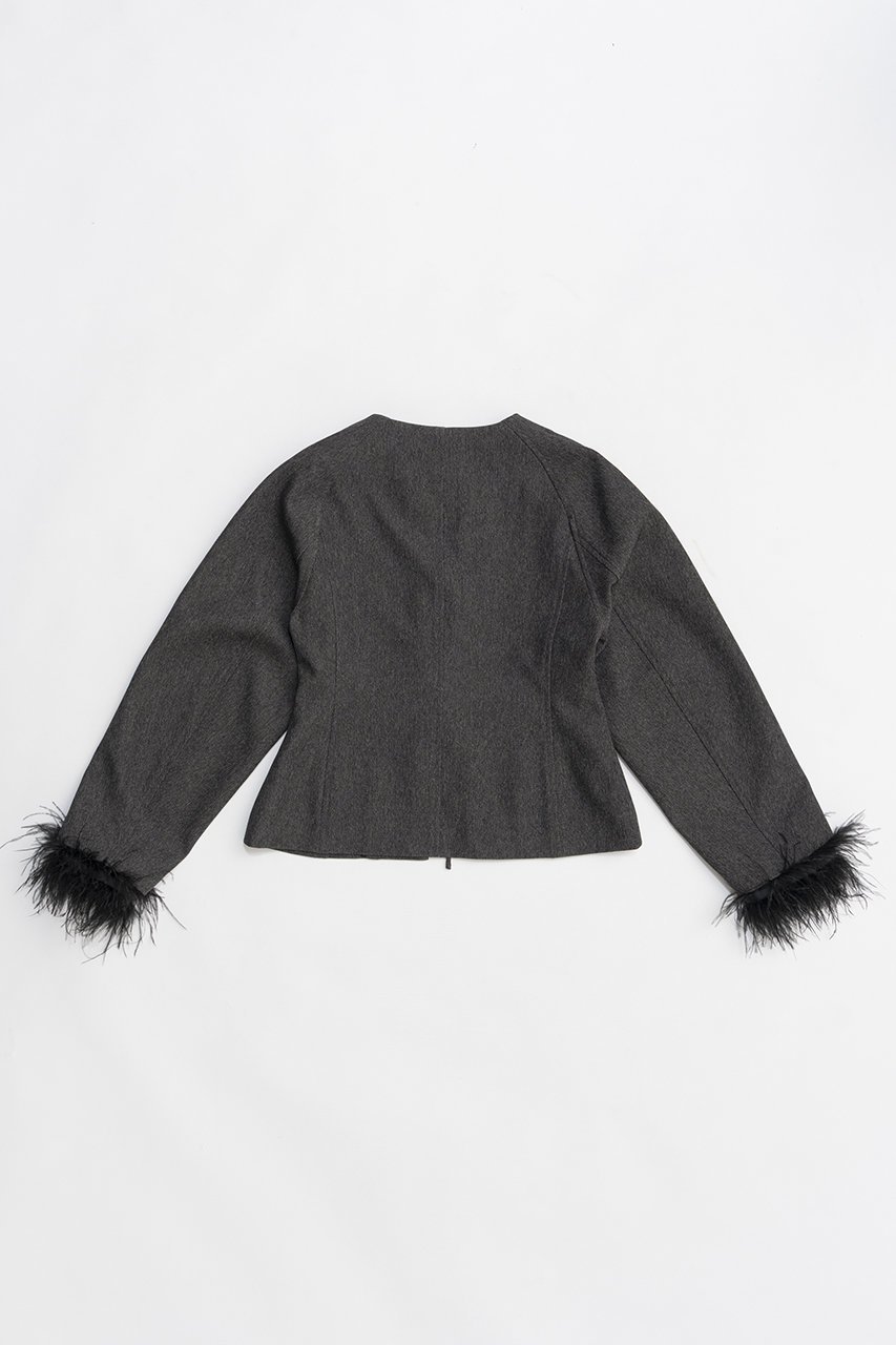 【プランク プロジェクト/PRANK PROJECT】のフェザートリムジャケット 人気、トレンドファッション・服の通販 founy(ファニー) 　ファッション　Fashion　レディースファッション　Fashion for Women　アウター　Coat / Outerwear Collection　レディースジャケット・軽アウター　Jackets　2026年　2026　グラス　Glass, Eyewear　ショルダー　Shoulder, Shoulder Strap　ジャケット　Jacket, Outerwear　トリプル　Triple, Three Layers　フェザー　Feather, Feather Detail　フォルム　Silhouette, Form　リボン　Ribbon, Bow　エレガント 上品　Elegant　夏　Summer　春　Spring　S/S・春夏　SS, Spring/Summer, Warm Season　other-5|ID: prp329100004813746 ipo3291000000034956960
