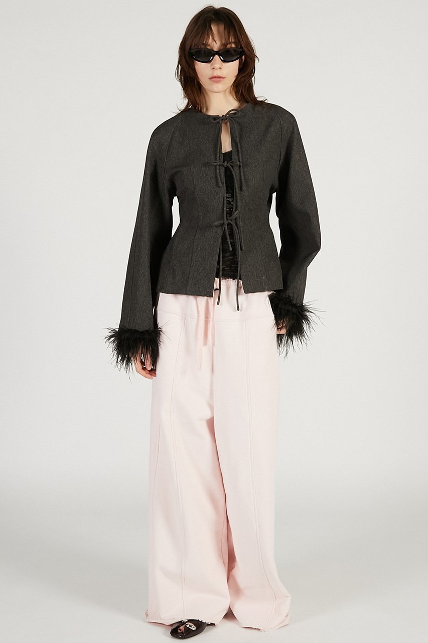 【プランク プロジェクト/PRANK PROJECT】のフェザートリムジャケット 人気、トレンドファッション・服の通販 founy(ファニー) 　ファッション　Fashion　レディースファッション　Fashion for Women　アウター　Coat / Outerwear Collection　レディースジャケット・軽アウター　Jackets　2026年　2026　グラス　Glass, Eyewear　ショルダー　Shoulder, Shoulder Strap　ジャケット　Jacket, Outerwear　トリプル　Triple, Three Layers　フェザー　Feather, Feather Detail　フォルム　Silhouette, Form　リボン　Ribbon, Bow　エレガント 上品　Elegant　夏　Summer　春　Spring　S/S・春夏　SS, Spring/Summer, Warm Season　other-7|ID: prp329100004813746 ipo3291000000034956962