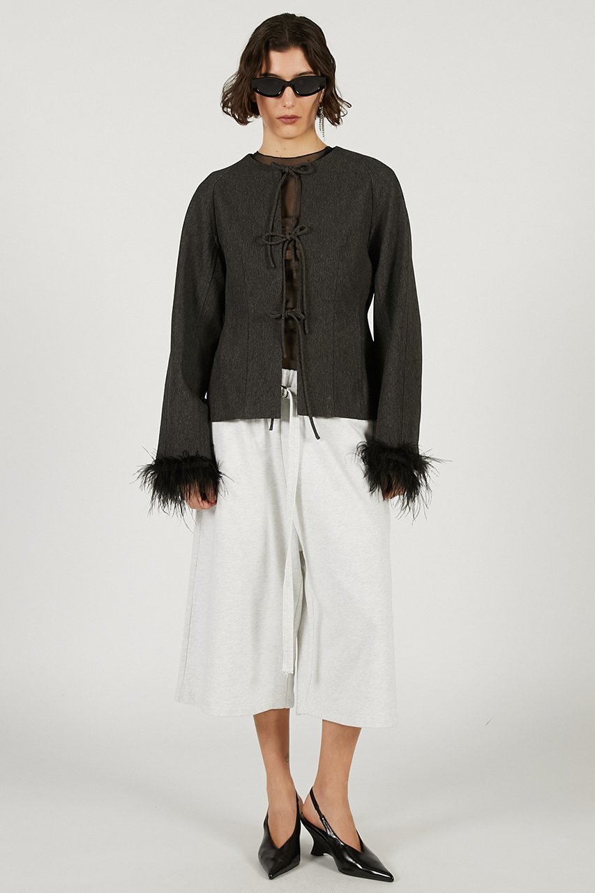 【プランク プロジェクト/PRANK PROJECT】のフェザートリムジャケット 人気、トレンドファッション・服の通販 founy(ファニー) 　ファッション　Fashion　レディースファッション　Fashion for Women　アウター　Coat / Outerwear Collection　レディースジャケット・軽アウター　Jackets　2026年　2026　グラス　Glass, Eyewear　ショルダー　Shoulder, Shoulder Strap　ジャケット　Jacket, Outerwear　トリプル　Triple, Three Layers　フェザー　Feather, Feather Detail　フォルム　Silhouette, Form　リボン　Ribbon, Bow　エレガント 上品　Elegant　夏　Summer　春　Spring　S/S・春夏　SS, Spring/Summer, Warm Season　other-8|ID: prp329100004813746 ipo3291000000034956963