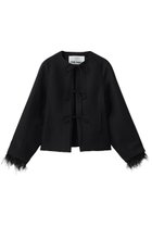 【プランク プロジェクト/PRANK PROJECT】のフェザートリムジャケット 人気、トレンドファッション・服の通販 founy(ファニー) ファッション Fashion レディースファッション Fashion for Women アウター Coat / Outerwear Collection レディースジャケット・軽アウター Jackets グラス Glass, Eyewear ショルダー Shoulder, Shoulder Strap ジャケット Jacket, Outerwear トリプル Triple, Three Layers フェザー Feather, Feather Detail フォルム Silhouette, Form リボン Ribbon, Bow エレガント 上品 Elegant thumbnail BLK(ブラック)|ID: prp329100004813746 ipo3291000000036950392