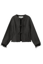 【プランク プロジェクト/PRANK PROJECT】のフェザートリムジャケット 人気、トレンドファッション・服の通販 founy(ファニー) ファッション Fashion レディースファッション Fashion for Women アウター Coat / Outerwear Collection レディースジャケット・軽アウター Jackets グラス Glass, Eyewear ショルダー Shoulder, Shoulder Strap ジャケット Jacket, Outerwear トリプル Triple, Three Layers フェザー Feather, Feather Detail フォルム Silhouette, Form リボン Ribbon, Bow エレガント 上品 Elegant thumbnail GRY(グレー)|ID: prp329100004813746 ipo3291000000036950394
