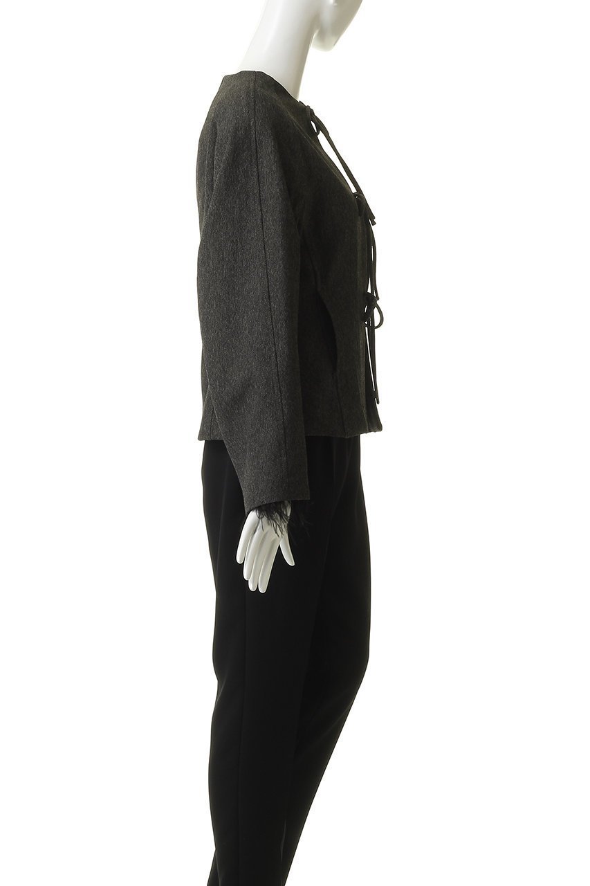 【プランク プロジェクト/PRANK PROJECT】のフェザートリムジャケット 人気、トレンドファッション・服の通販 founy(ファニー) 　ファッション　Fashion　レディースファッション　Fashion for Women　アウター　Coat / Outerwear Collection　レディースジャケット・軽アウター　Jackets　グラス　Glass, Eyewear　ショルダー　Shoulder, Shoulder Strap　ジャケット　Jacket, Outerwear　トリプル　Triple, Three Layers　フェザー　Feather, Feather Detail　フォルム　Silhouette, Form　リボン　Ribbon, Bow　エレガント 上品　Elegant　other-3|ID: prp329100004813746 ipo3291000000036950400