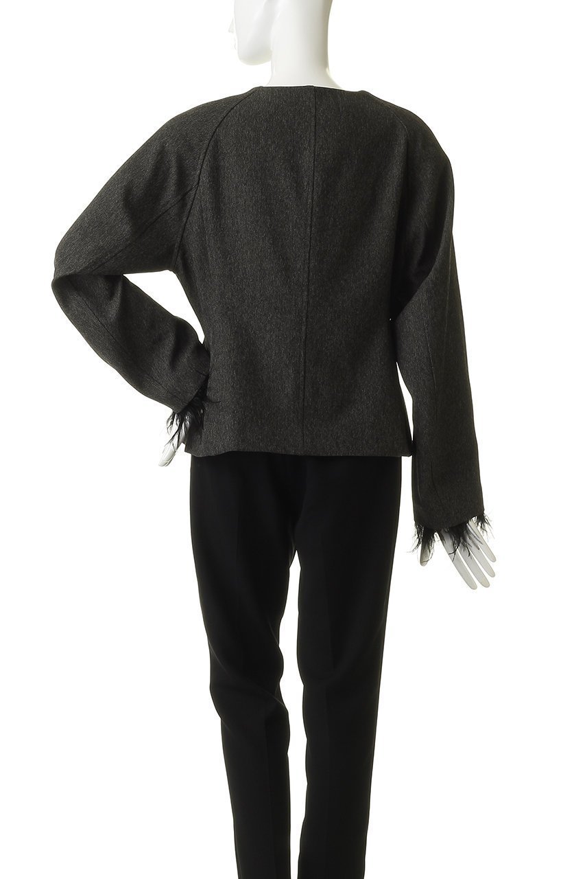 【プランク プロジェクト/PRANK PROJECT】のフェザートリムジャケット 人気、トレンドファッション・服の通販 founy(ファニー) 　ファッション　Fashion　レディースファッション　Fashion for Women　アウター　Coat / Outerwear Collection　レディースジャケット・軽アウター　Jackets　グラス　Glass, Eyewear　ショルダー　Shoulder, Shoulder Strap　ジャケット　Jacket, Outerwear　トリプル　Triple, Three Layers　フェザー　Feather, Feather Detail　フォルム　Silhouette, Form　リボン　Ribbon, Bow　エレガント 上品　Elegant　other-4|ID: prp329100004813746 ipo3291000000036950401