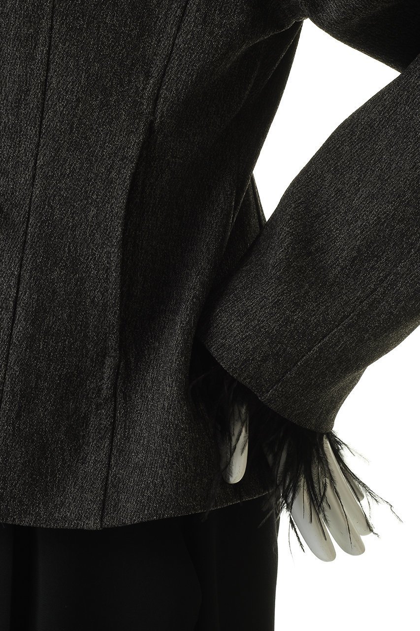 【プランク プロジェクト/PRANK PROJECT】のフェザートリムジャケット 人気、トレンドファッション・服の通販 founy(ファニー) 　ファッション　Fashion　レディースファッション　Fashion for Women　アウター　Coat / Outerwear Collection　レディースジャケット・軽アウター　Jackets　グラス　Glass, Eyewear　ショルダー　Shoulder, Shoulder Strap　ジャケット　Jacket, Outerwear　トリプル　Triple, Three Layers　フェザー　Feather, Feather Detail　フォルム　Silhouette, Form　リボン　Ribbon, Bow　エレガント 上品　Elegant　other-6|ID: prp329100004813746 ipo3291000000036950408