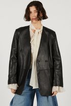 【プランク プロジェクト/PRANK PROJECT】のラムレザーノーカラージャケット 人気、トレンドファッション・服の通販 founy(ファニー) ファッション Fashion レディースファッション Fashion for Women アウター Coat / Outerwear Collection レディースジャケット・軽アウター Jackets ノーカラージャケット / シンプル上品コーデ Collarless Jackets 2026年 2026 ジャケット Jacket, Outerwear 夏 Summer 春 Spring S/S・春夏 SS, Spring/Summer, Warm Season thumbnail BLK(ブラック)|ID: prp329100004813751 ipo3291000000034957007