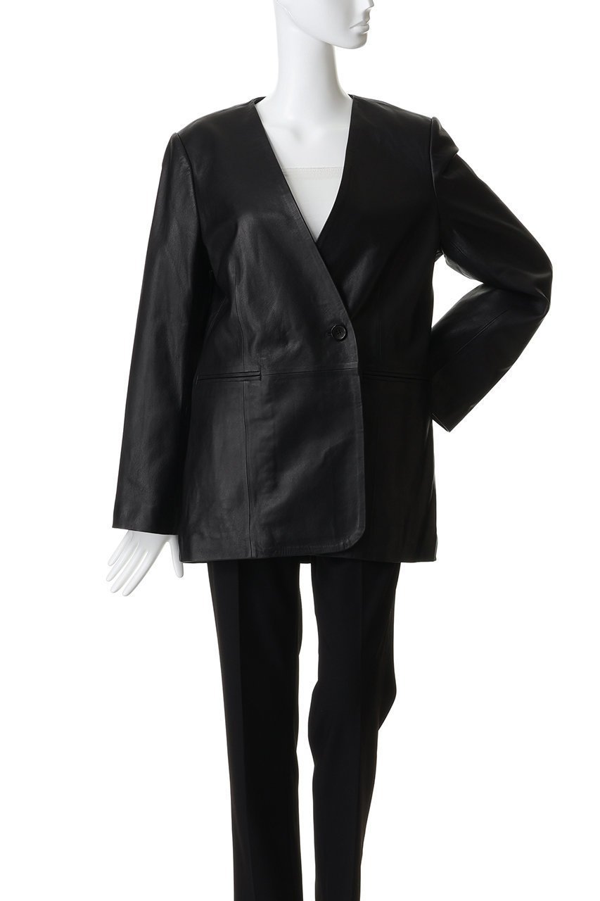 【プランク プロジェクト/PRANK PROJECT】のラムレザーノーカラージャケット 人気、トレンドファッション・服の通販 founy(ファニー) 　ファッション　Fashion　レディースファッション　Fashion for Women　アウター　Coat / Outerwear Collection　レディースジャケット・軽アウター　Jackets　ノーカラージャケット / シンプル上品コーデ　Collarless Jackets　ジャケット　Jacket, Outerwear　other-8|ID: prp329100004813751 ipo3291000000036194675