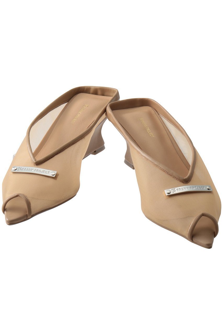 【プランク プロジェクト/PRANK PROJECT】のマルチファブリックウェッジソールカットミュール 人気、トレンドファッション・服の通販 founy(ファニー) 　ファッション　Fashion　レディースファッション　Fashion for Women　おすすめ　Recommended / Our Picks　ウェッジ　Wedge Heels　オープントゥ　Open Toe Shoes　クロシェ　Crochet, Knitted Lace　サンダル　Sandals, Summer Shoes　チュール　Tulip, Tulip Motif　トレンド　Trend, Trending Now　フィット　Fit, Slim Fit　ミュール　Mule, Backless Shoes　other-5|ID: prp329100004813753 ipo3291000000036888339