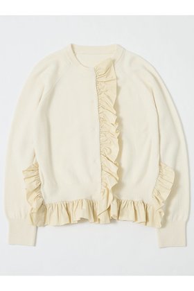 【デザイン ワークス/DESIGN WORKS】 タフタフリルニットカーディガン人気、トレンドファッション・服の通販 founy(ファニー) ファッション Fashion レディースファッション Fashion for Women トップス・カットソー Cut & Sew Tops ニット Knit Tops & Sweaters カーディガン・羽織り Layered Style Cardigans カーディガン Cardigan, Knitwear シンプル Simple, Minimal ストレッチ Stretch, Stretchy Fabric タフタ Taffeta, Structured Fabric デニム Denim, Jeans Material フェミニン Feminine, Girly フリル Frill, Ruffle フロント Front, Front Design ベーシック Basic, Essential ボトム Bottoms, Lower Wear 再入荷 Restock / Back in Stock |ID:prp329100004814615