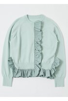 【デザイン ワークス/DESIGN WORKS】のタフタフリルニットカーディガン グリーン1|ID: prp329100004814615 ipo3291000000034968491