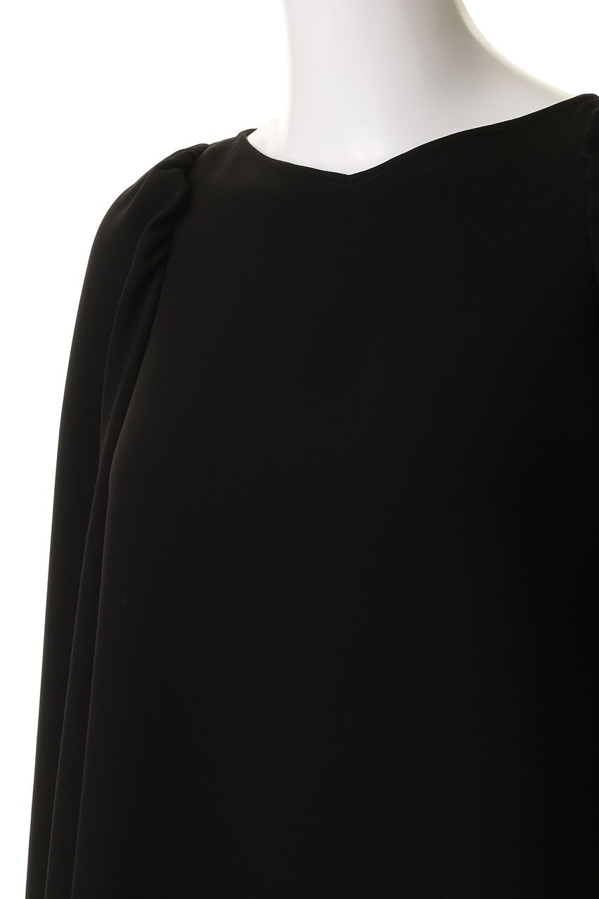 【エムフィル/M Fil】のトリアセ ギャザー ケープブラウス 人気、トレンドファッション・服の通販 founy(ファニー) 　ファッション　Fashion　レディースファッション　Fashion for Women　トップス・カットソー　Cut & Sew Tops　シャツ・ブラウス・オフィスカジュアル　Elegant Blouses & Button-Ups　2026年　2026　オケージョン　Occasion Wear　ギャザー　Gathered, Ruffled　スリーブ　Sleeve, Long Sleeve / Short Sleeve　パーティ　Party, Party Style　ロング　Long, Long-Length　エレガント 上品　Elegant　今季　This Season, Current Season　夏　Summer　定番　Standard, Basic Item　春　Spring　S/S・春夏　SS, Spring/Summer, Warm Season　other-5|ID: prp329100004814622 ipo3291000000034968540