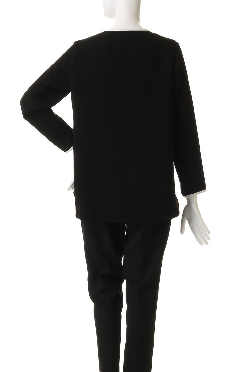 【エムフィル/M Fil】のトリアセ シャープフリル バイカラーブラウス 人気、トレンドファッション・服の通販 founy(ファニー) 　ファッション　Fashion　レディースファッション　Fashion for Women　トップス・カットソー　Cut & Sew Tops　シャツ・ブラウス・オフィスカジュアル　Elegant Blouses & Button-Ups　2026年　2026　エアリー　Airy Texture　スリーブ　Sleeve, Long Sleeve / Short Sleeve　パイピング　Piping, Trim Design　フリル　Frill, Ruffle　ロング　Long, Long-Length　エレガント 上品　Elegant　人気　Popular, Best Seller　夏　Summer　春　Spring　S/S・春夏　SS, Spring/Summer, Warm Season　other-4|ID: prp329100004814623 ipo3291000000034968545