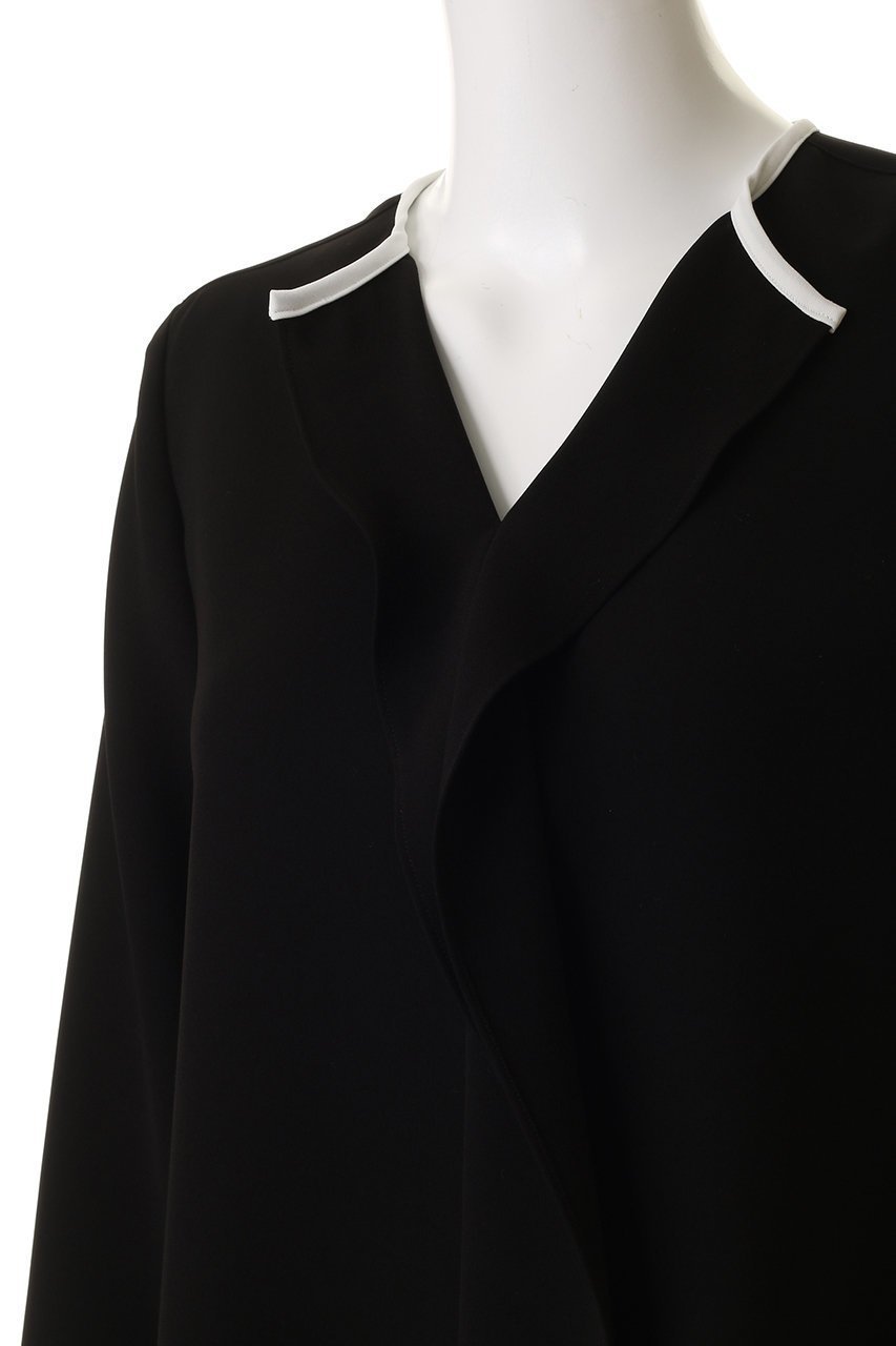 【エムフィル/M Fil】のトリアセ シャープフリル バイカラーブラウス 人気、トレンドファッション・服の通販 founy(ファニー) 　ファッション　Fashion　レディースファッション　Fashion for Women　トップス・カットソー　Cut & Sew Tops　シャツ・ブラウス・オフィスカジュアル　Elegant Blouses & Button-Ups　2026年　2026　エアリー　Airy Texture　スリーブ　Sleeve, Long Sleeve / Short Sleeve　パイピング　Piping, Trim Design　フリル　Frill, Ruffle　ロング　Long, Long-Length　エレガント 上品　Elegant　人気　Popular, Best Seller　夏　Summer　春　Spring　S/S・春夏　SS, Spring/Summer, Warm Season　other-5|ID: prp329100004814623 ipo3291000000034968546