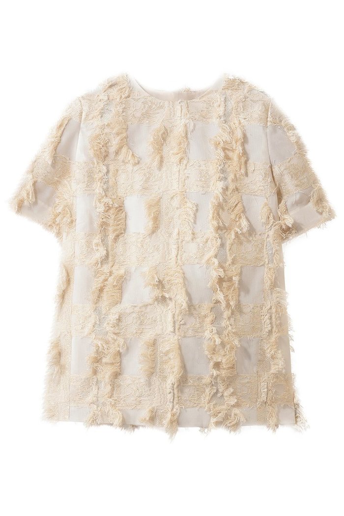 【エムフィル/M Fil】のラメクロス ジャカード フォルムブラウス インテリア・キッズ・メンズ・レディースファッション・服の通販 founy(ファニー) https://founy.com/ ファッション Fashion レディースファッション Fashion for Women トップス・カットソー Cut & Sew Tops シャツ・ブラウス・オフィスカジュアル Elegant Blouses & Button-Ups 2026年 2026 インナー Innerwear ショート Short, Short Length ジャカード／ジャガード Jacquard, Woven Pattern スリーブ Sleeve, Long Sleeve / Short Sleeve フォルム Silhouette, Form メッシュ Mesh, Net Fabric ラグジュアリー Luxury, Elegant 人気 Popular, Best Seller 今季 This Season, Current Season 夏 Summer 春 Spring S/S・春夏 SS, Spring/Summer, Warm Season |ID: prp329100004814624 ipo3291000000036016486