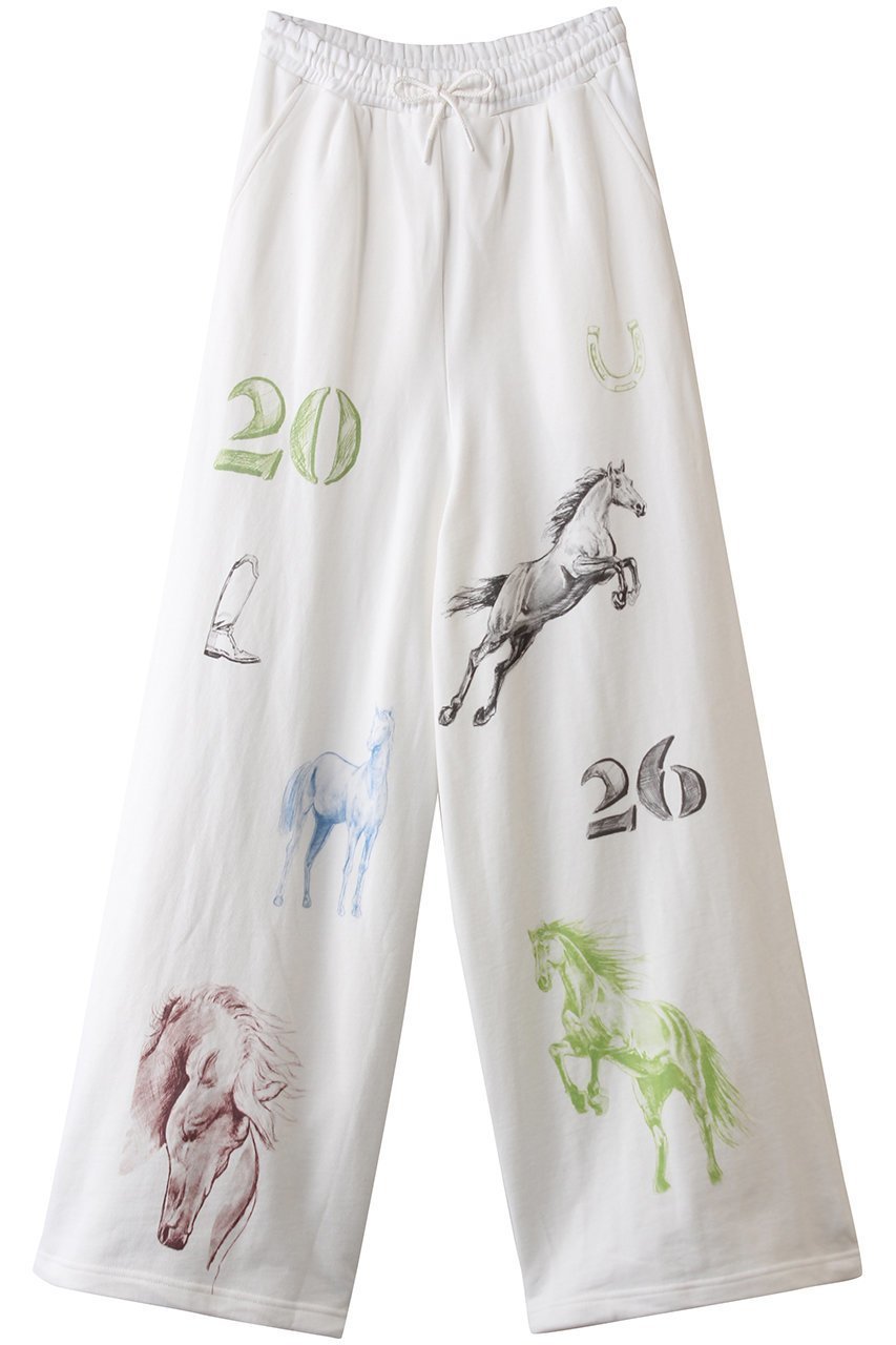 【メゾンスペシャル/MAISON SPECIAL】のDrawing Horse Sweatpants/ドローイングホーススウェットパンツ インテリア・キッズ・メンズ・レディースファッション・服の通販 founy(ファニー) ファッション Fashion レディースファッション Fashion for Women パンツ Pants & Trousers スウェット / スエット Sweatshirt, Sweatwear ストレート Straight, Straight Cut セットアップ Set-Up, Coordinated Outfit ルーズ Loose, Oversized WHT(ホワイト)|ID: prp329100004814635 ipo3291000000036160610