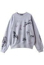 【メゾンスペシャル/MAISON SPECIAL】のDrawing Horse Sweatshirt/ドローイングホーススウェット 人気、トレンドファッション・服の通販 founy(ファニー) ファッション Fashion レディースファッション Fashion for Women トップス・カットソー Cut & Sew Tops シャツ・ブラウス・オフィスカジュアル Elegant Blouses & Button-Ups レディースパーカー・カジュアルフーディー Casual Hoodies & Sweatshirts ロングTシャツ・Tシャツ Longline T-Shirts & Tees スウェット・クルーネックトップス Sweatshirts & Crewnecks / Relaxed Fit Sweat Tops カットソー・ベーシックTシャツ Cut-and-Sewn Tops / Stretch Tees & Basics イラスト Illustration デニム Denim, Jeans Material バランス Balance, Style Balance ロング Long, Long-Length ワイド Wide, Wide Fit 手描き Hand-Drawn, Illustrated 新作・新入荷 New Arrivals / New In thumbnail GRY(グレー)|ID: prp329100004814636 ipo3291000000034968640
