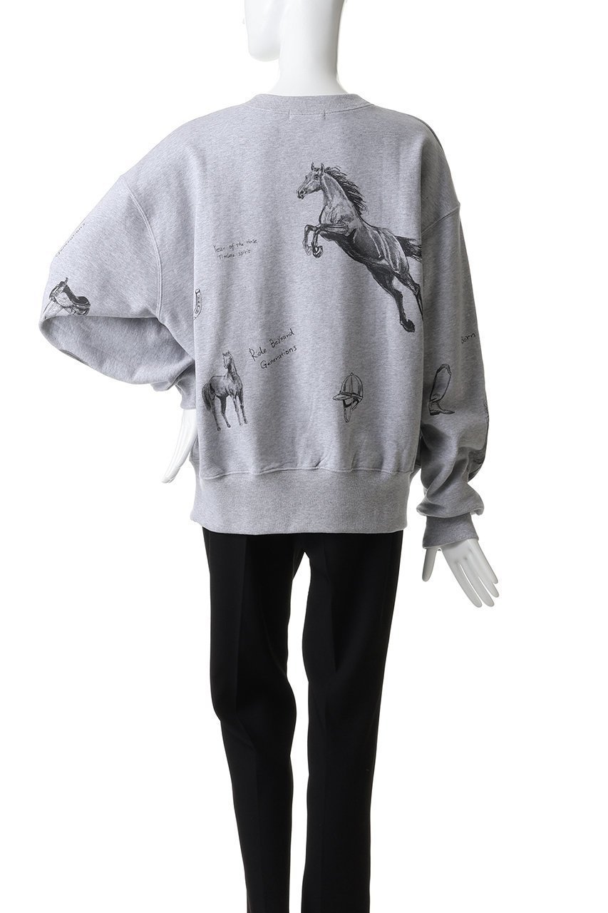【メゾンスペシャル/MAISON SPECIAL】のDrawing Horse Sweatshirt/ドローイングホーススウェット 人気、トレンドファッション・服の通販 founy(ファニー) 　ファッション　Fashion　レディースファッション　Fashion for Women　トップス・カットソー　Cut & Sew Tops　シャツ・ブラウス・オフィスカジュアル　Elegant Blouses & Button-Ups　レディースパーカー・カジュアルフーディー　Casual Hoodies & Sweatshirts　ロングTシャツ・Tシャツ　Longline T-Shirts & Tees　スウェット・クルーネックトップス　Sweatshirts & Crewnecks / Relaxed Fit Sweat Tops　カットソー・ベーシックTシャツ　Cut-and-Sewn Tops / Stretch Tees & Basics　イラスト　Illustration　デニム　Denim, Jeans Material　バランス　Balance, Style Balance　ロング　Long, Long-Length　ワイド　Wide, Wide Fit　手描き　Hand-Drawn, Illustrated　新作・新入荷　New Arrivals / New In　other-4|ID: prp329100004814636 ipo3291000000034968645