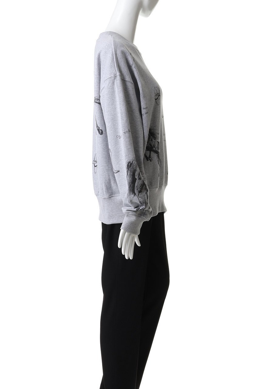 【メゾンスペシャル/MAISON SPECIAL】のDrawing Horse Sweatshirt/ドローイングホーススウェット 人気、トレンドファッション・服の通販 founy(ファニー) 　ファッション　Fashion　レディースファッション　Fashion for Women　トップス・カットソー　Cut & Sew Tops　シャツ・ブラウス・オフィスカジュアル　Elegant Blouses & Button-Ups　レディースパーカー・カジュアルフーディー　Casual Hoodies & Sweatshirts　ロングTシャツ・Tシャツ　Longline T-Shirts & Tees　スウェット・クルーネックトップス　Sweatshirts & Crewnecks / Relaxed Fit Sweat Tops　カットソー・ベーシックTシャツ　Cut-and-Sewn Tops / Stretch Tees & Basics　イラスト　Illustration　デニム　Denim, Jeans Material　バランス　Balance, Style Balance　ロング　Long, Long-Length　ワイド　Wide, Wide Fit　手描き　Hand-Drawn, Illustrated　other-3|ID: prp329100004814636 ipo3291000000035783008