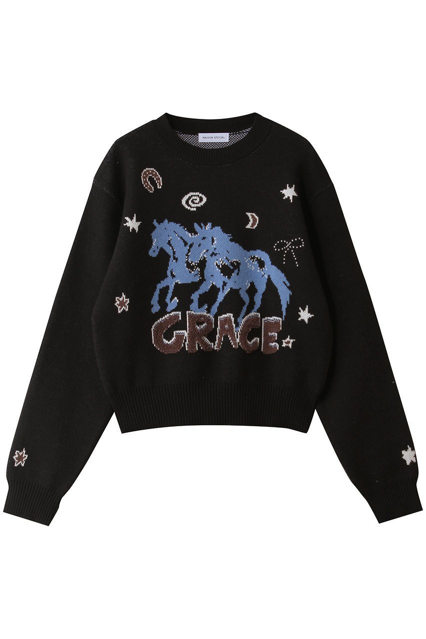 【メゾンスペシャル/MAISON SPECIAL】のHorse Knit/ホースニット 人気、トレンドファッション・服の通販 founy(ファニー) 　ファッション　Fashion　レディースファッション　Fashion for Women　トップス・カットソー　Cut & Sew Tops　ニット　Knit Tops & Sweaters　カジュアルプルオーバー・ニットトップス　Pullovers & Knit Tops / Casual Pullovers　グラフィック　Graphic, Graphic Design　ジャカード／ジャガード　Jacquard, Woven Pattern　バランス　Balance, Style Balance　ボトム　Bottoms, Lower Wear　 other-1|ID: prp329100004814637 ipo3291000000035783014