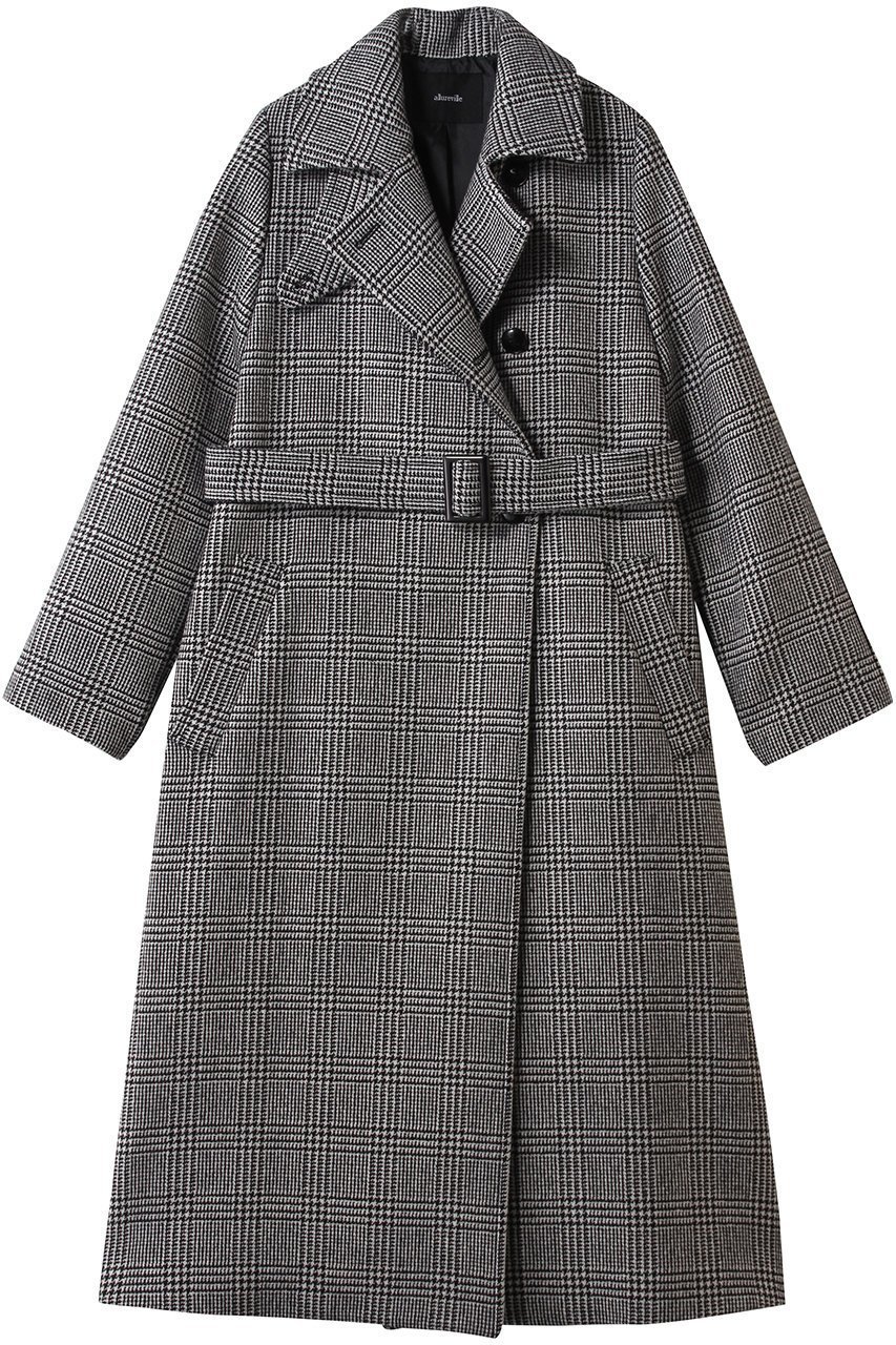 【アルアバイル/allureville】のスプリットラグランロングコート 人気、トレンドファッション・服の通販 founy(ファニー) 　ファッション　Fashion　レディースファッション　Fashion for Women　アウター　Coat / Outerwear Collection　コート・ロングコート・ピーコート　Long Coats, Peacoats & More　クラシカル　Classical, Vintage-Inspired　スリーブ　Sleeve, Long Sleeve / Short Sleeve　チェック　Check, Plaid, Tartan　ロング　Long, Long-Length　 other-1|ID: prp329100004814644 ipo3291000000036160666