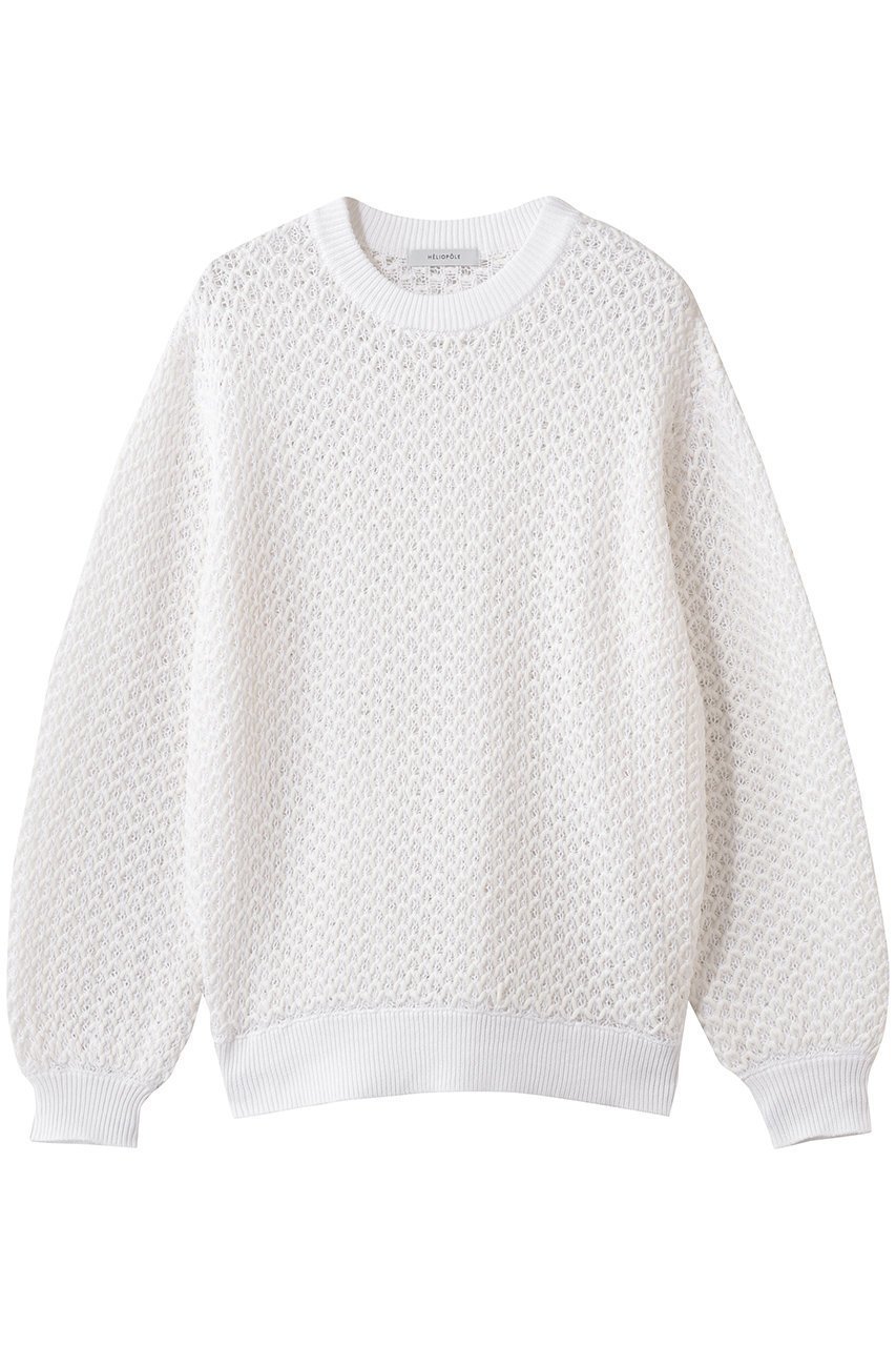 【エリオポール/heliopole】のリリーヤーンメッシュニット 人気、トレンドファッション・服の通販 founy(ファニー) 　ファッション　Fashion　レディースファッション　Fashion for Women　トップス・カットソー　Cut & Sew Tops　ニット　Knit Tops & Sweaters　カジュアルプルオーバー・ニットトップス　Pullovers & Knit Tops / Casual Pullovers　トレンド　Trend, Trending Now　メッシュ　Mesh, Net Fabric　リラックス　Relax, Relaxed Fit　ロング　Long, Long-Length　再入荷　Restock / Back in Stock　秋　Autumn　 other-1|ID: prp329100004814649 ipo3291000000036016567