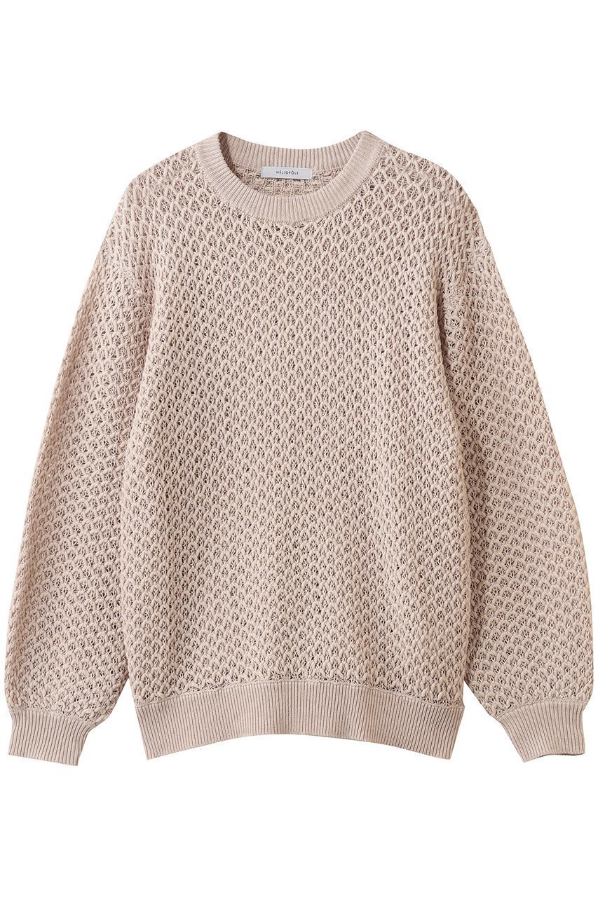 【エリオポール/heliopole】のリリーヤーンメッシュニット インテリア・キッズ・メンズ・レディースファッション・服の通販 founy(ファニー) 　ファッション　Fashion　レディースファッション　Fashion for Women　トップス・カットソー　Cut & Sew Tops　ニット　Knit Tops & Sweaters　カジュアルプルオーバー・ニットトップス　Pullovers & Knit Tops / Casual Pullovers　トレンド　Trend, Trending Now　メッシュ　Mesh, Net Fabric　リラックス　Relax, Relaxed Fit　ロング　Long, Long-Length　再入荷　Restock / Back in Stock　秋　Autumn　ベージュ|ID: prp329100004814649 ipo3291000000036016569