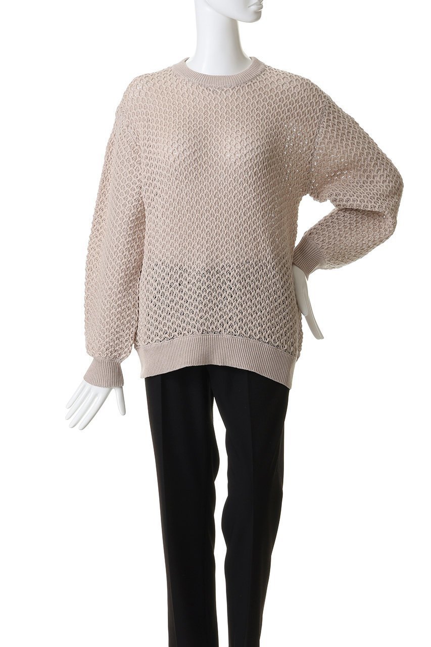 【エリオポール/heliopole】のリリーヤーンメッシュニット 人気、トレンドファッション・服の通販 founy(ファニー) 　ファッション　Fashion　レディースファッション　Fashion for Women　トップス・カットソー　Cut & Sew Tops　ニット　Knit Tops & Sweaters　カジュアルプルオーバー・ニットトップス　Pullovers & Knit Tops / Casual Pullovers　トレンド　Trend, Trending Now　メッシュ　Mesh, Net Fabric　リラックス　Relax, Relaxed Fit　ロング　Long, Long-Length　再入荷　Restock / Back in Stock　秋　Autumn　other-2|ID: prp329100004814649 ipo3291000000036016570