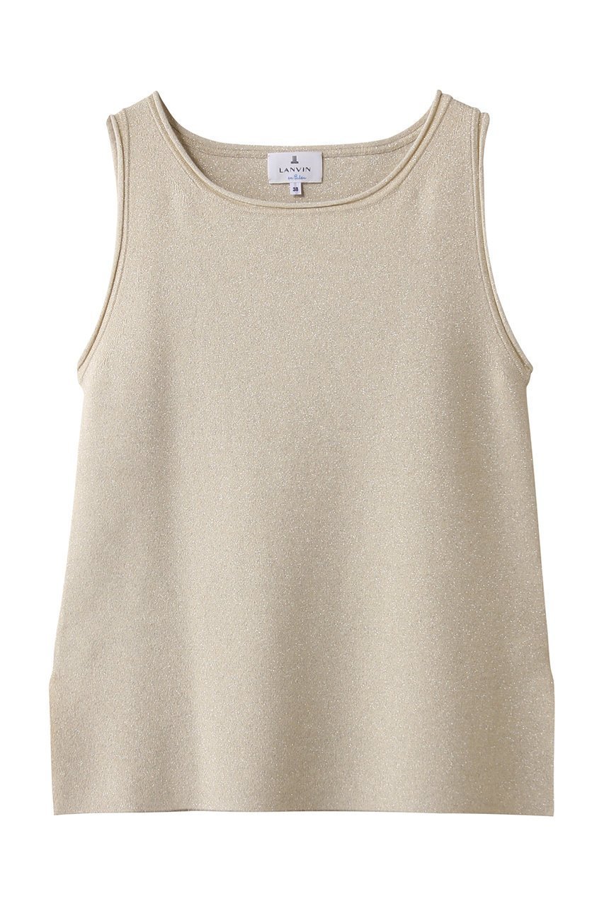 【ランバン オン ブルー/LANVIN en Bleu】のラメノースリーブニット 人気、トレンドファッション・服の通販 founy(ファニー) 　ファッション　Fashion　レディースファッション　Fashion for Women　トップス・カットソー　Cut & Sew Tops　ニット　Knit Tops & Sweaters　キャミソール&ノースリーブ　Camisoles & Sleeveless Tops　カジュアルプルオーバー・ニットトップス　Pullovers & Knit Tops / Casual Pullovers　2026年　2026　インナー　Innerwear　シンプル　Simple, Minimal　スリット　Slit, Slit Detail　デコルテ　Décolleté, Neckline　ノースリーブ　Sleeveless, No-Sleeve　夏　Summer　春　Spring　S/S・春夏　SS, Spring/Summer, Warm Season　 other-1|ID: prp329100004814651 ipo3291000000035510741