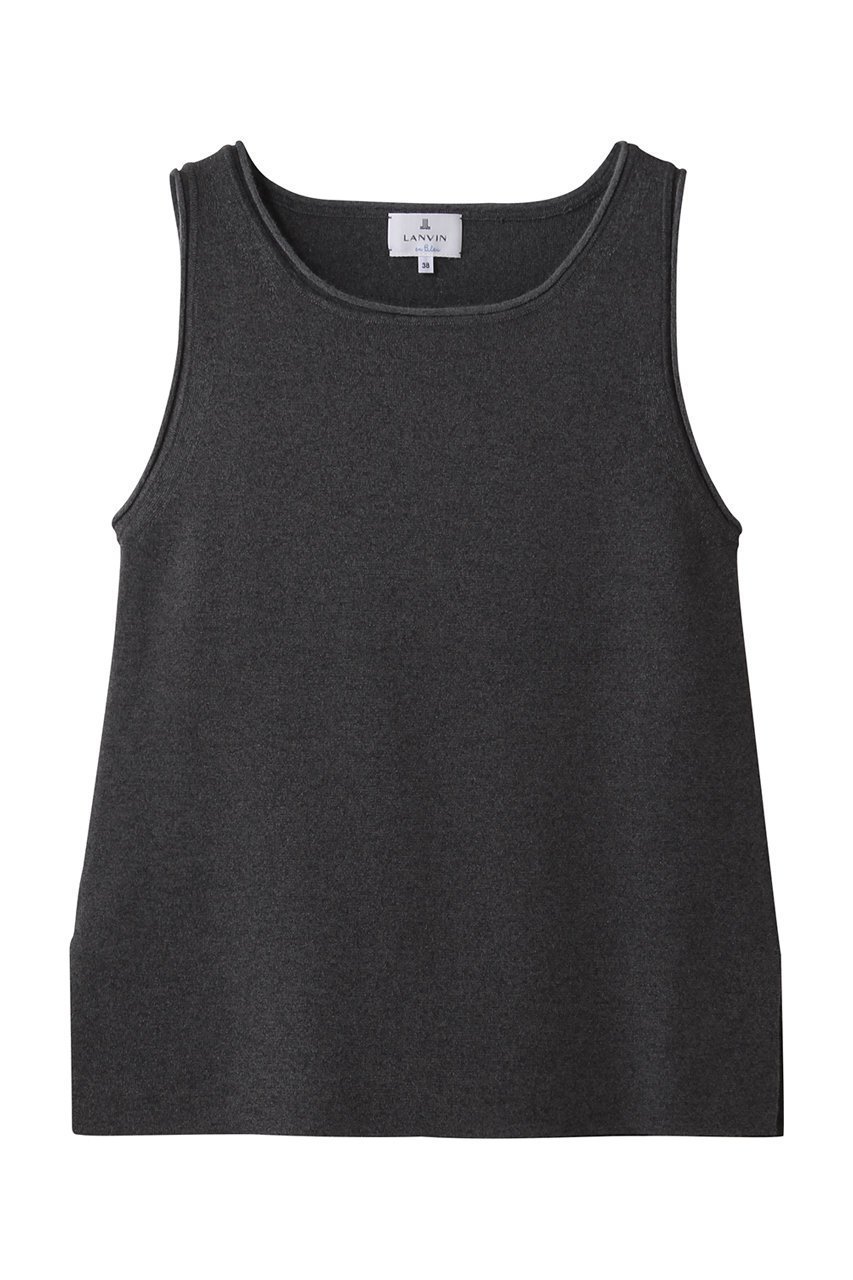 【ランバン オン ブルー/LANVIN en Bleu】のラメノースリーブニット インテリア・キッズ・メンズ・レディースファッション・服の通販 founy(ファニー) 　ファッション　Fashion　レディースファッション　Fashion for Women　トップス・カットソー　Cut & Sew Tops　ニット　Knit Tops & Sweaters　キャミソール&ノースリーブ　Camisoles & Sleeveless Tops　カジュアルプルオーバー・ニットトップス　Pullovers & Knit Tops / Casual Pullovers　2026年　2026　インナー　Innerwear　シンプル　Simple, Minimal　スリット　Slit, Slit Detail　デコルテ　Décolleté, Neckline　ノースリーブ　Sleeveless, No-Sleeve　夏　Summer　春　Spring　S/S・春夏　SS, Spring/Summer, Warm Season　チャコールグレー|ID: prp329100004814651 ipo3291000000035510744